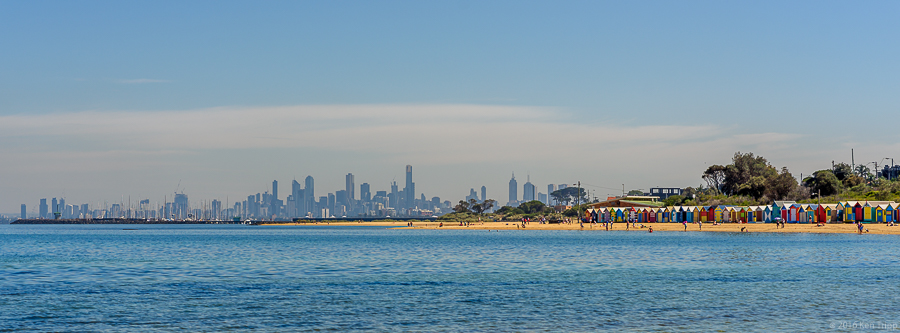 The city from Brighton Beach
