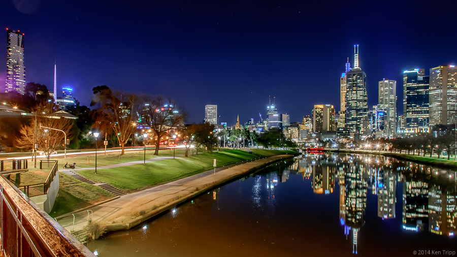 Melbourne from the Swan Street Bridge