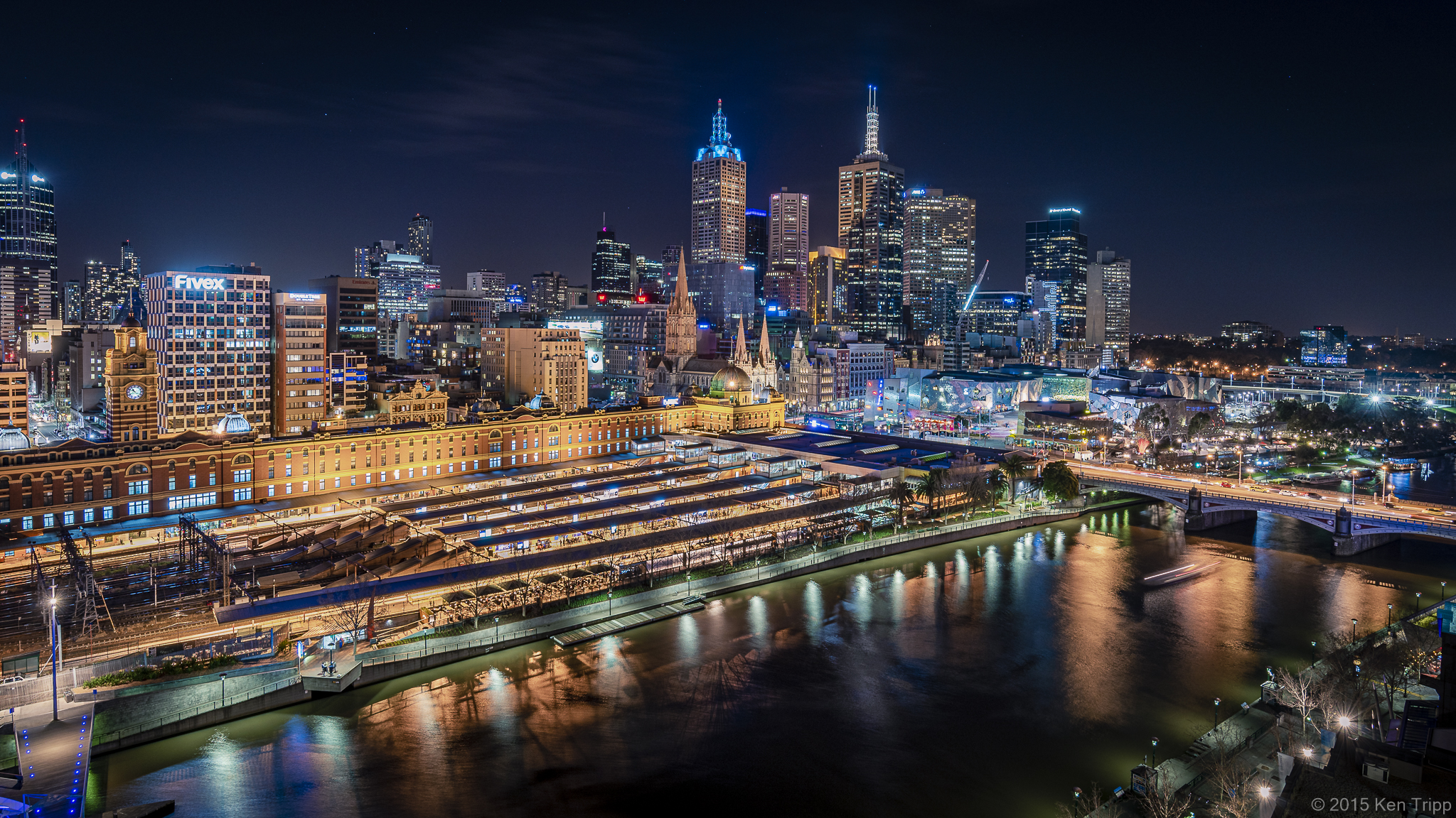Flinders Street, Fed Square and CBD