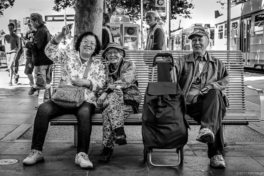 Happy tourists from Guangzhou